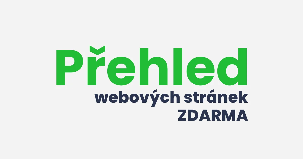 Přehled webových stránek zdarma